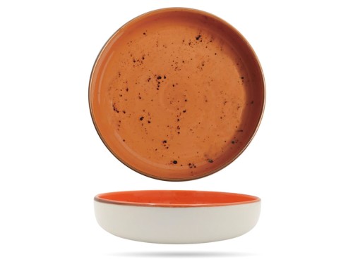 Salaterka miska Dahlia 20 cm pomarańczowa porcelana Earth Colours FINE DINE