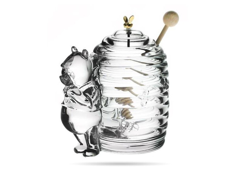 Kryształowy pojemnik na miód miś 300 ml Teddy Bear Prestige BOHEMIA