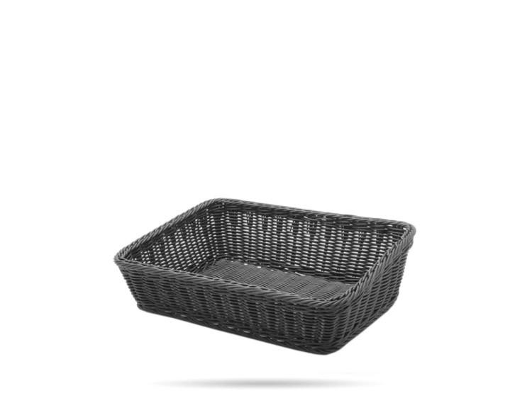 Czarny kosz na pieczywo 40x30 cm HENDI