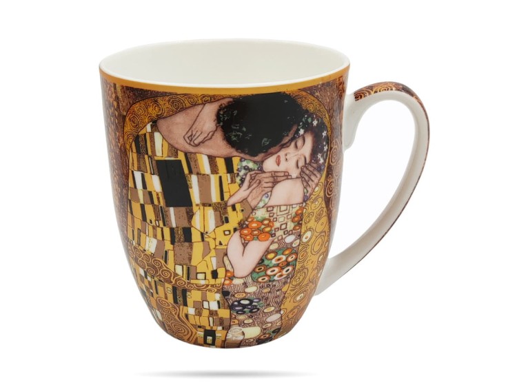 Kubki Klimt Pocałunek 450 ml 2 szt porcelana na prezent CARMANI