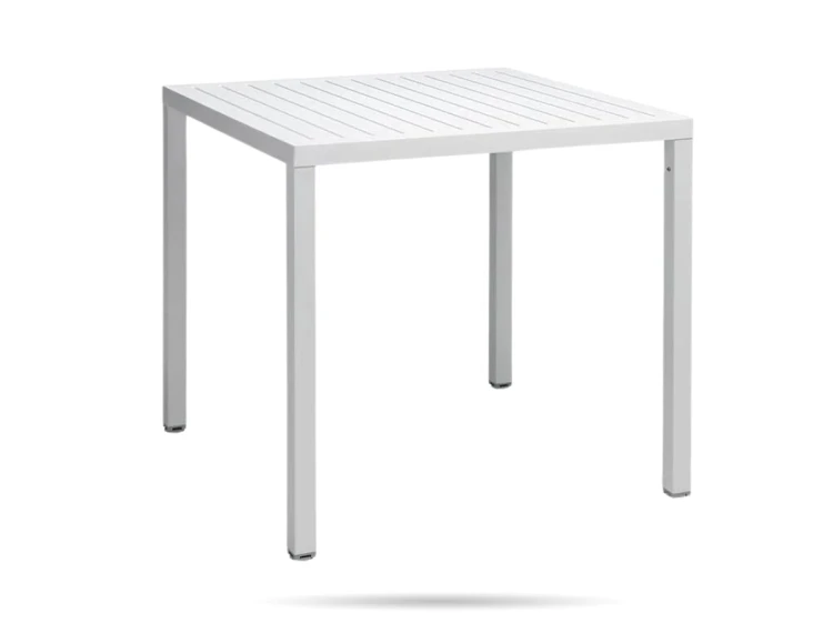Stół ogrodowy Cube 80 x 80 cm bianco biały NARDI