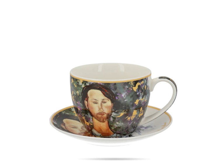 Filiżanka ze spodkiem Modigliani Leopold 250 ml porcelana na prezent CARMANI
