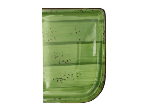 Talerz zielony prostokąt 34,5x21 cm Breeze BY BONE