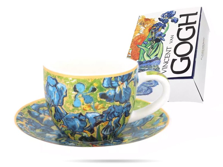 Filiżanka ze spodkiem Van Gogh Irysy 80 ml espresso CARMANI