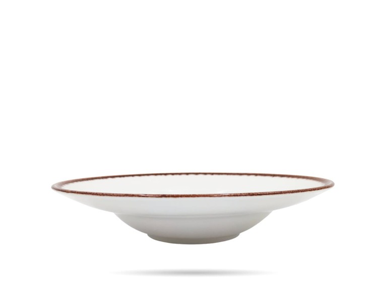 Talerz do pasty risotto Vanilla 27 cm głęboki kremowy porcelana FINE DINE
