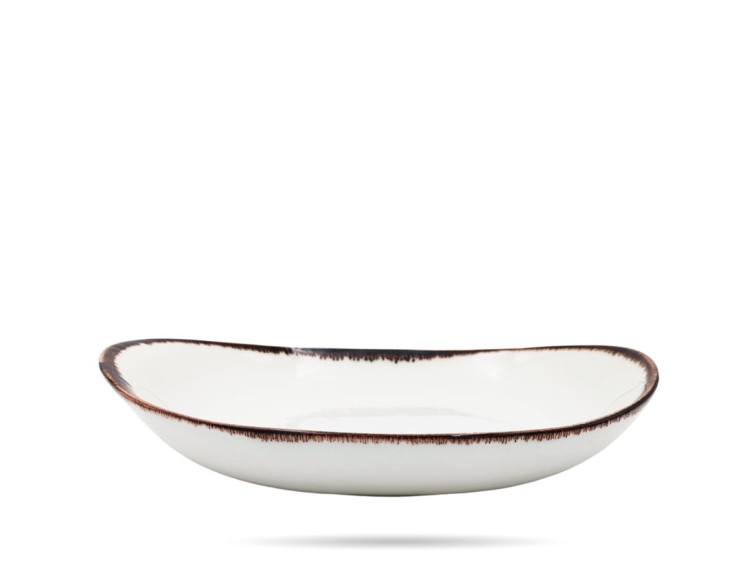 Talerz głęboki prezentacyjny Vanilla 27 x 24 cm kremowy porcelana FINE DINE