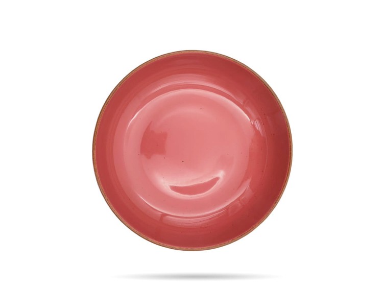 Talerz głęboki Rondo 21 cm koral  porcelana LUBIANA