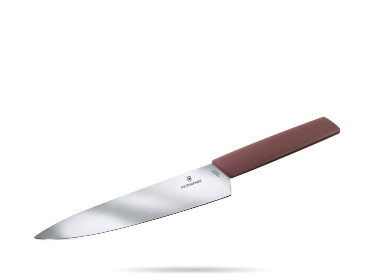 Nóż do mięsa 22 cm bordowy Swiss Modern VICTORINOX