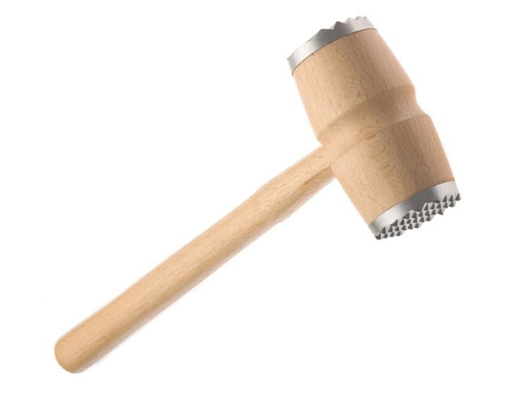 Drewniany tłuczek do mięsa okuwany 30 cm PRACTIC