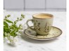 Spodek do filiżanki Olive 14 cm zielony Earth Colours porcelana FINE DINE