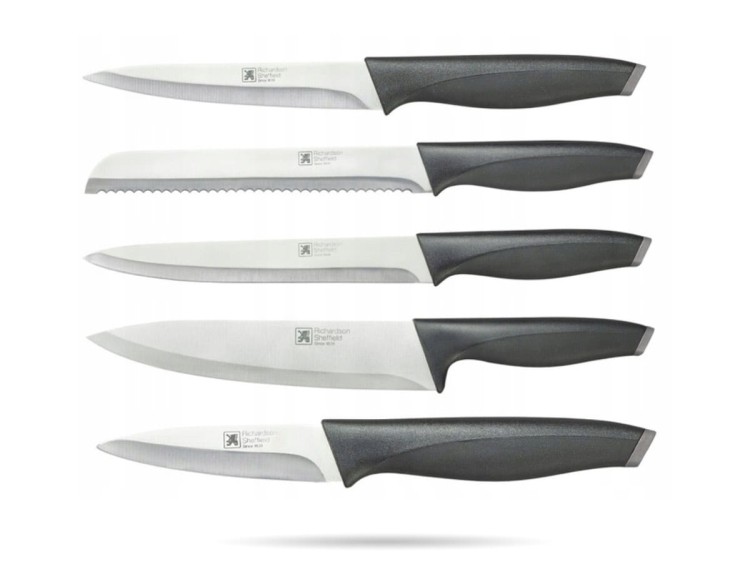 Zestaw noży blok czarny Richardson Sheffield AMEFA