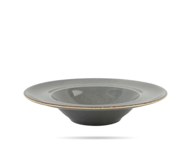 Talerz do pasty risotto Stone Seasons 30 cm szary porcelana PORLAND