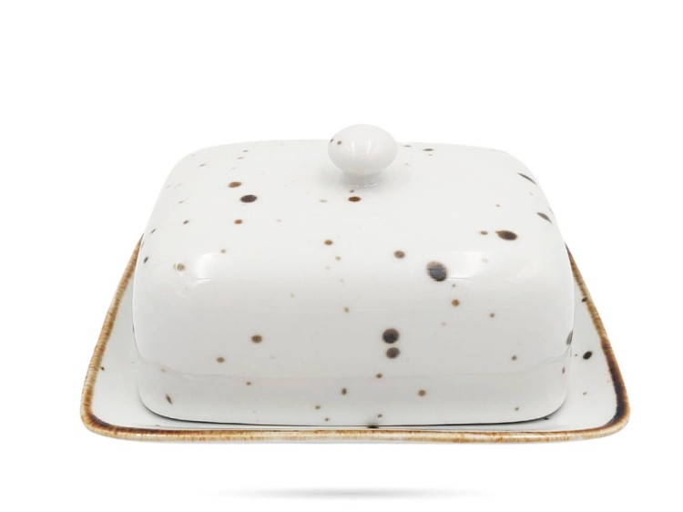 Maselniczka 17 cm Cottage White Alumina PORCELANA BOGUCICE
