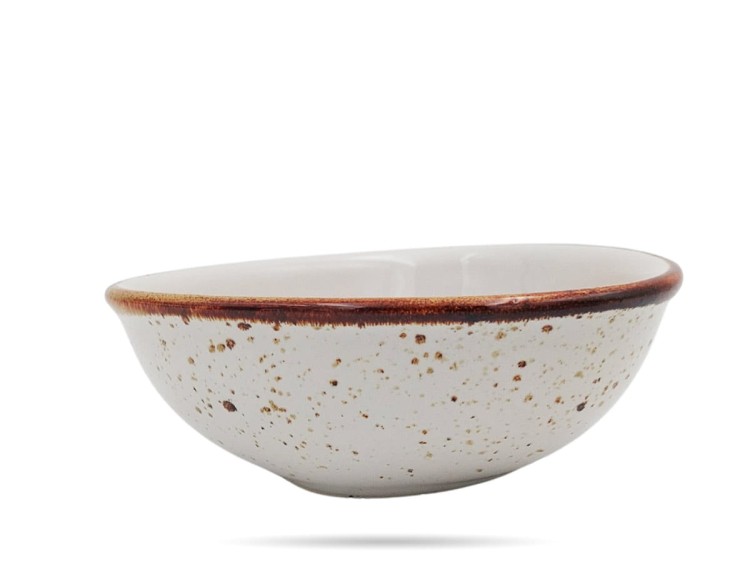 Salaterka 16 cm Delta Rustic Krem KERA CERAMIKA