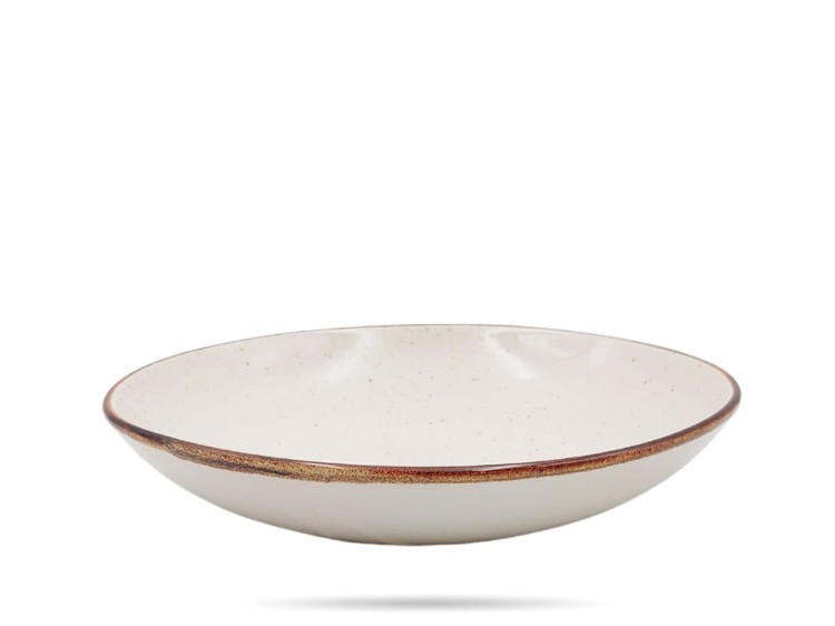 Talerz głęboki 24 cm Rustic Krem KERA CERAMIKA