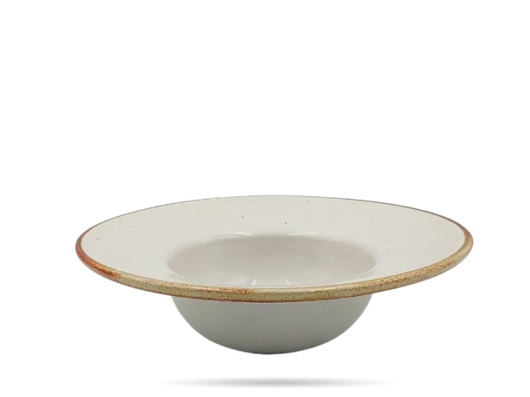 Talerz do pasty 23 cm Rustic Krem KERA CERAMIKA