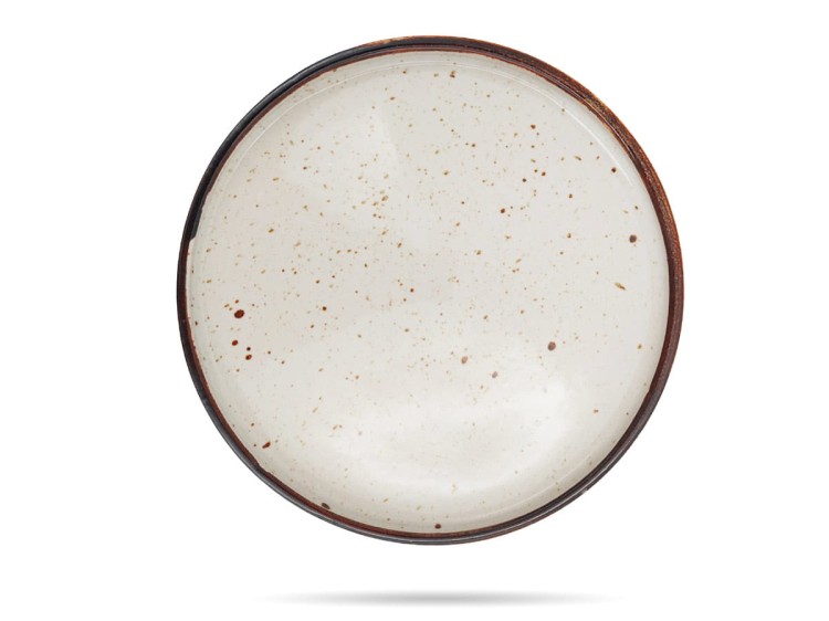 Talerz rant 20 cm Arondi Rustic Krem KERA CERAMIKA