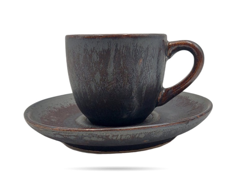 Filiżanka espresso 100 ml Hematyt filiżanka ze spodkiem KERA CERAMIKA