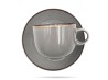 Filiżanka ze spodkiem 250 ml Rustic Szara ALUMINA PORCELANA BOGUCICE