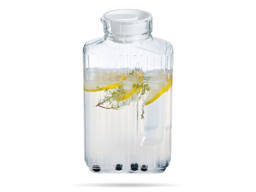 Szklany dzbanek do soków wody z pokrywą 2 L Quadro LUMINARC