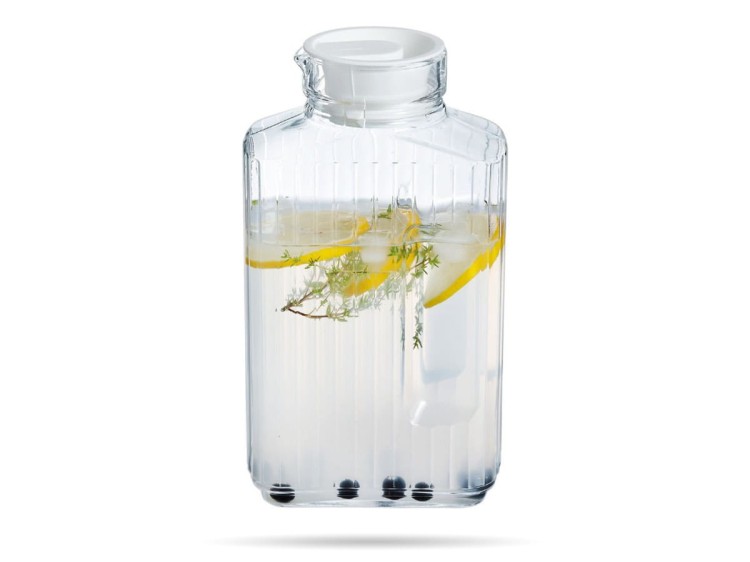 Szklany dzbanek do soków wody z pokrywą 2 L Quadro LUMINARC