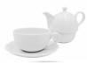 Tea for one biała filiżanka z czajniczkiem 400 ml PORCELANA BOGUCICE
