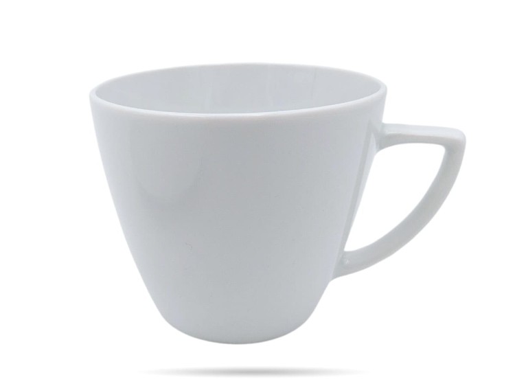 Filiżanka ze spodkiem 350 ml Beata Dorota biała porcelana LUBIANA