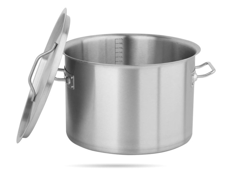 Garnek gastronomiczny z pokrywą 17 L średni 32 x 22 cm stal YATO GASTRO
