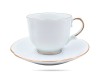 Filiżanki ze spodkami 220 ml 2 szt prezent Perla Gold PORCELANA BOGUCICE