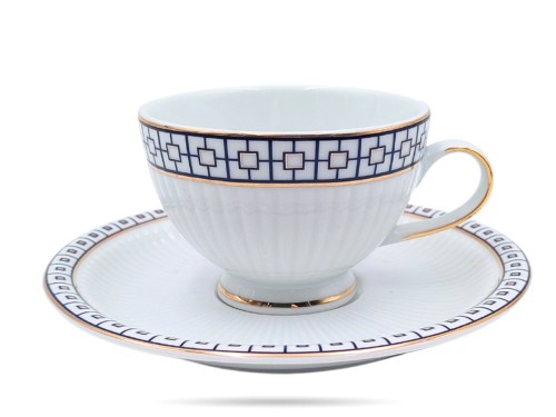 Filiżanki ze spodkami 200 ml 2 szt Patra prezent PORCELANA BOGUCICE