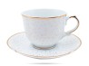 Filiżanki ze spodkami 220 ml 2 szt prezent Alessia PORCELANA BOGUCICE