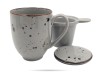 Kubek z pokrywką 400 ml zaparzacz Cottage Grey Alumina PORCELANA BOGUCICE