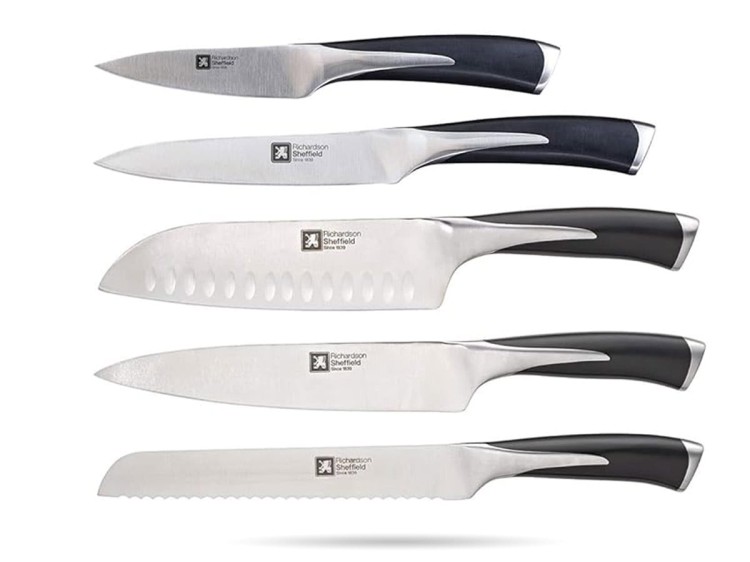 Zestaw noży kuchennych w bloku 5 noży Kyu RICHARDSON SHEFFIELD