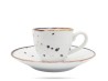 Filiżanka ze spodkiem espresso 90 ml biała Cottage White PORCELANA BOGUCICE