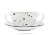Bulionówka ze spodkiem 450 ml biała Cottage White PORCELANA BOGUCICE