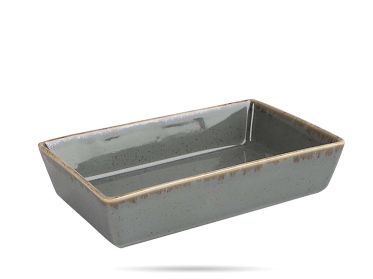Naczynie do przystawek Stone Seasons 16 x 10 cm szare porcelana PORLAND