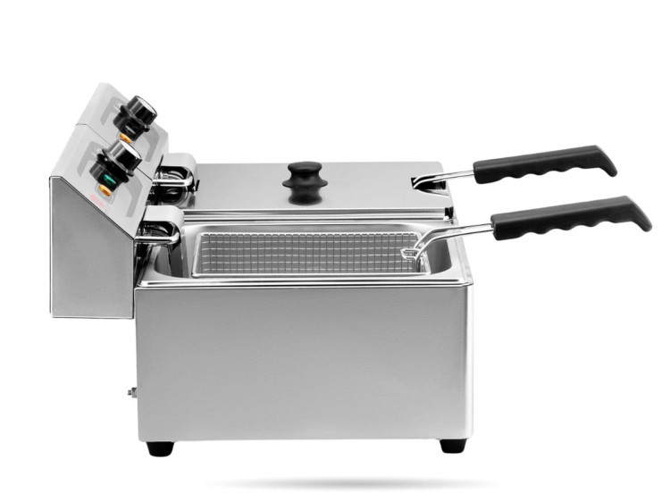 Podwójna frytownica elektryczna 2 x 6 L | 2 x 3 KW RESTO QUALITY
