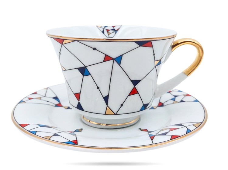 Filiżanka z spodkiem 250 ml Arlekin PORCELANA BOGUCICE