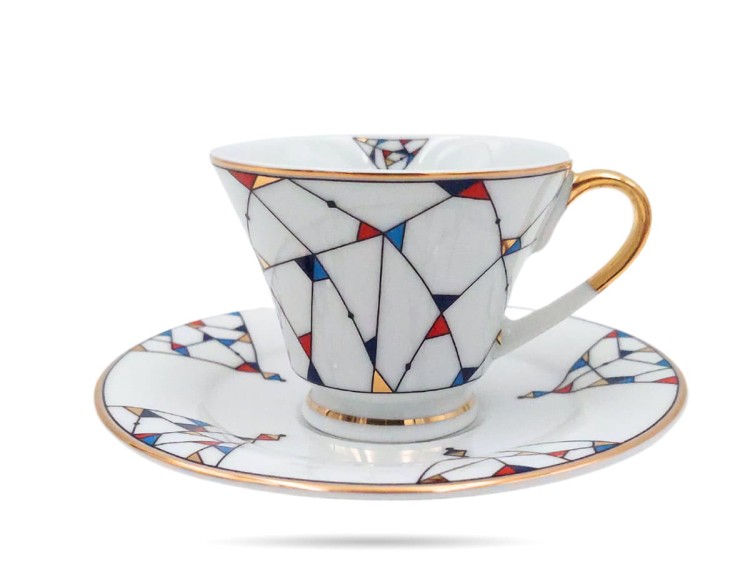 Filiżanka z spodkiem espresso 90 ml Arlekin PORCELANA BOGUCICE