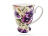 Kubki w sercu kwiaty bratki 300 ml 2 szt porcelana na prezent CARMANI