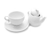 Tea for one biała filiżanka z czajniczkiem Bola porcelana LUBIANA