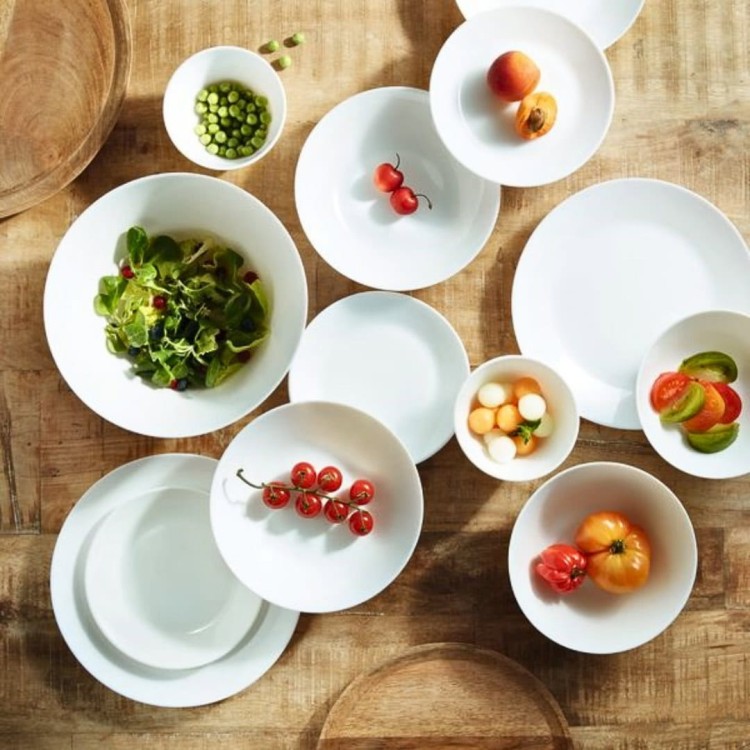 Serwis obiadowy dla 12 osób 36 el biały Zelie ARCOPAL