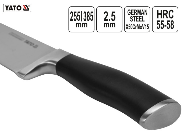 Nóż kuty kucharski gastro 25 cm YATO