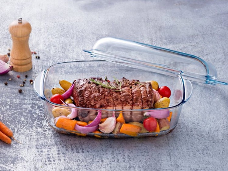 Szklane naczynie żaroodporne z pokrywą 36 x 22 cm 6,7 L PYREX