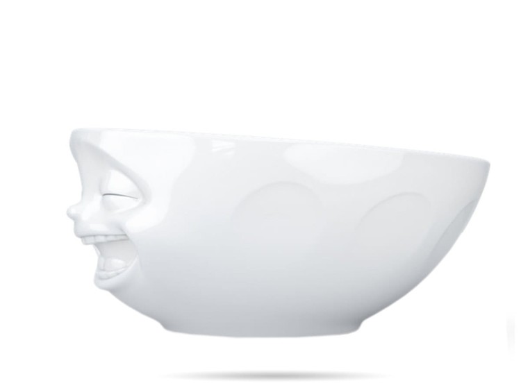 Uśmiechnięta salaterka 350 ml LAUGHING! porcelana prezent Tassen 58PRODUCTS