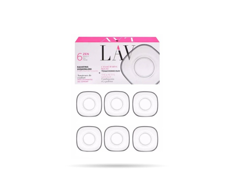 6 szt spodek kwadratowy 12,5 cm Zen LAV