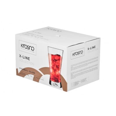 6 szklanek wysokich drink 300 ml X-LINE KROSNO