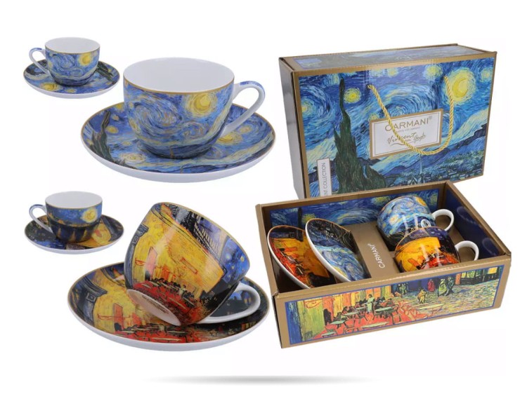 2 Filiżanki i spodki Van Gogh Taras/Noc CARMANI