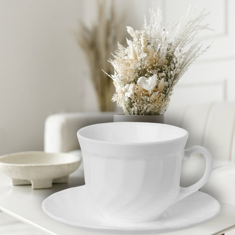 Spodek do filiżanki 14,5 cm biały Trianon LUMINARC