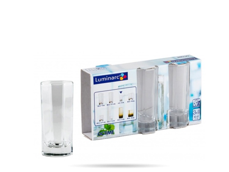 3 x Kieliszek do wódki likieru 60 ml Octime LUMINARC